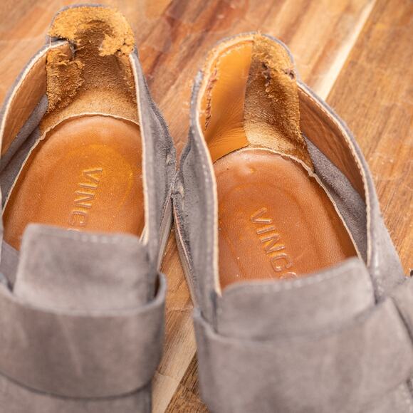 Vince Suede Slip On Loafers Womens 7 M Comfort Leather Shoes Buckle - Picture 5 of 7